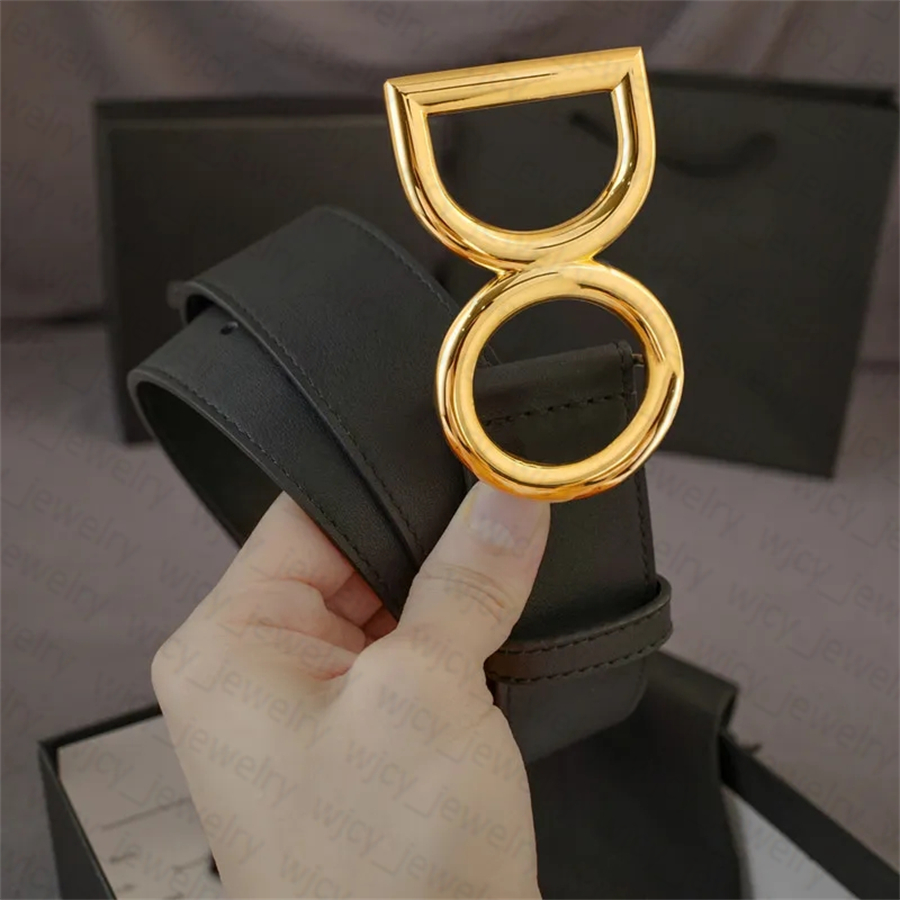 Classic Designer Mens Belt Width 4CM Genuine Leather Belts for Man Woman Smooth Buckle Gold Sliver Cowhide Letter Design