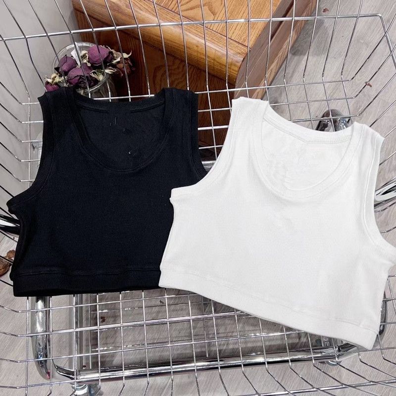 designer Women Tanks Camis Anagram-embroidered cotton-blend tank tops Shorts Designer Skirts Yoga Suit Two Piece Dress bra Vest Ladies solid Vintage T Shirt Femme