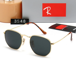 Luxury designer sunglasses rb sunglasses Hexagonal metal sunglasses Top quality gafas 3548 3447 luxury UV400 Eyewear Classiceyeglasses for men and women 51mm