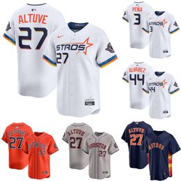 Men's Houston Astros Jose Altuve Limited Player Jersey | Navy Alternate & 2025 White City Connect Baseball Uniform