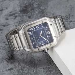 Cartier Santos watch designer watch luxury mens watch waterproof stainless steel business casual watches with box