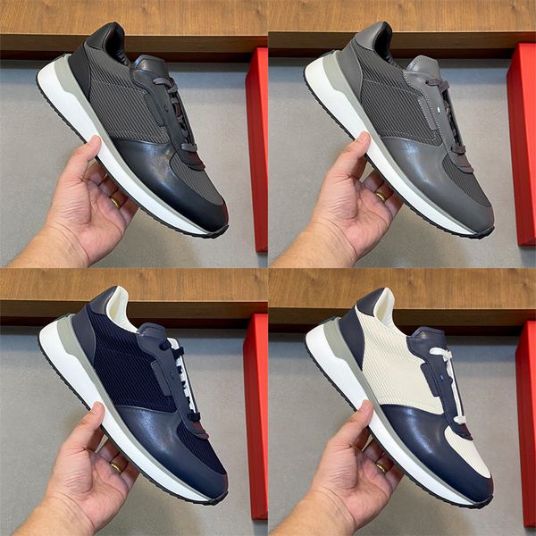 Designer Stylish Men Calfskin Comfortable Sneakers Gancini Men Low Top Sneakers Lightweight Low Top Sneakers Stylish and Versatile Skate Shoes 1041