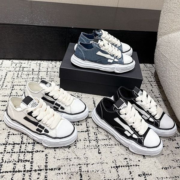 Designer Skel Bones Shoes Designer Men Women Canvas Sneakers Retro Casual Shoes Skeleton Runners Training Sport Shoes 775
