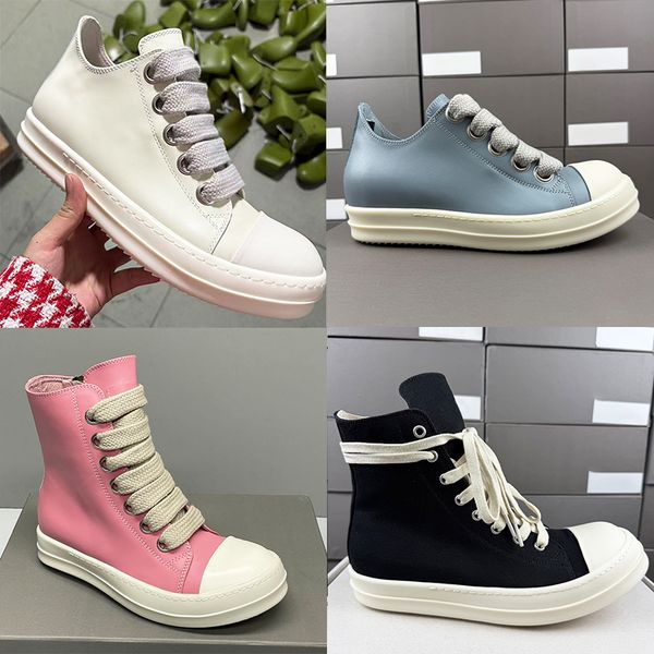 Top Designer Shoes Jumbolace Low Sneaker Genuine Leather Casual Shoes High Top Canvas Boots Fashion Lace-up Trainers Size 36-47 1124