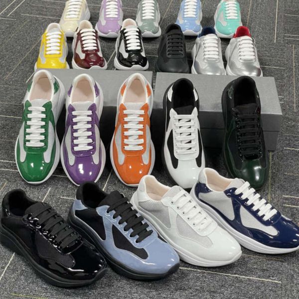 Designer Men Women Sneakers Americas Cup Xl Trainers Leather Lace-up Casual Shoes Outdoor Runner Sport Shoes 36-47 Big Size 53