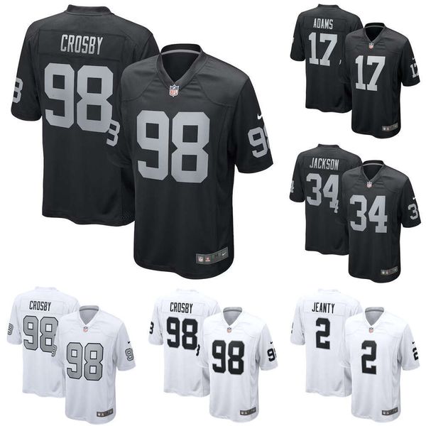 Official Men's Maxx Crosby #98 Las Vegas Raiders Black Game Jersey Game Day Fan Wear