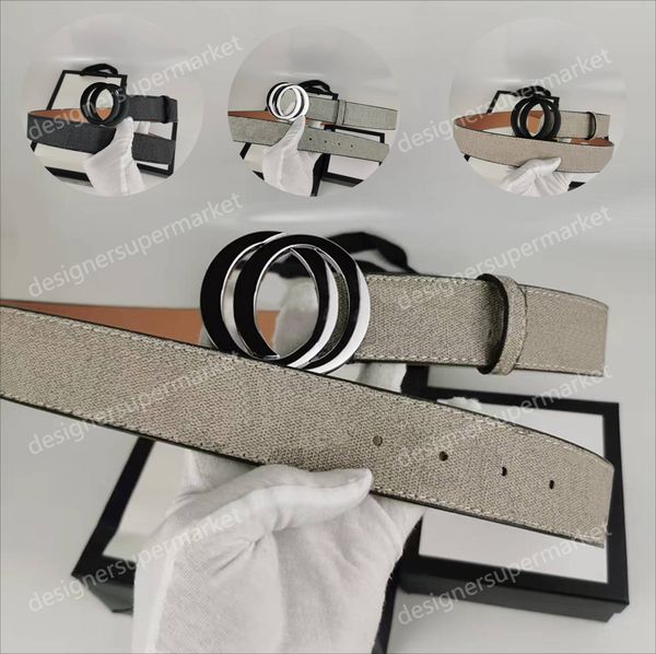 Designer Belt for Men Luxury Women Designer Belts Black Leather Business Womens Classic Big Gold Buckle Cowhide Width 2.0cm3.0cm 3.4cm3.8cm With Gift Box